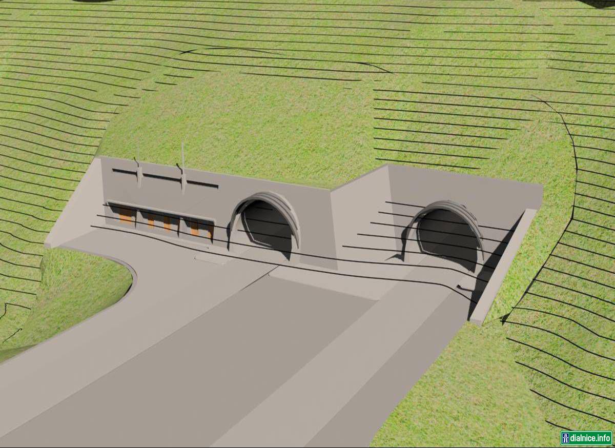 Vizualizácia portálov tunela Čebrať na úseku D1 Hubová - Ivanchnová