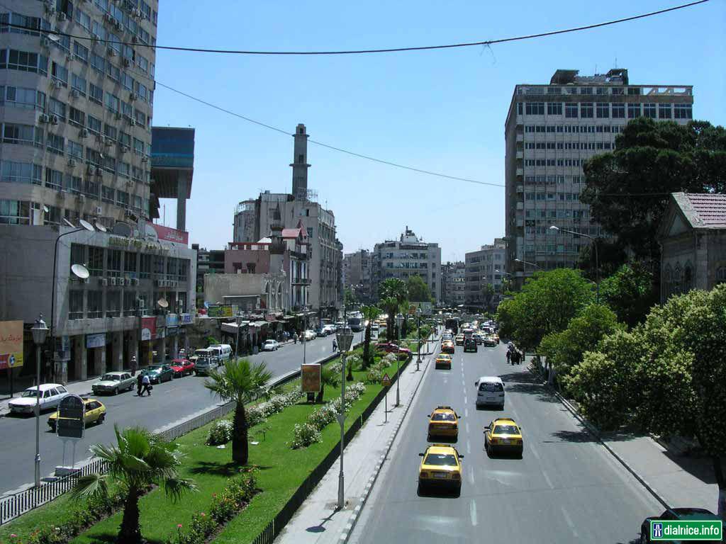 Diaľničný systém v hlavnom meste Damask v štáte Sýria