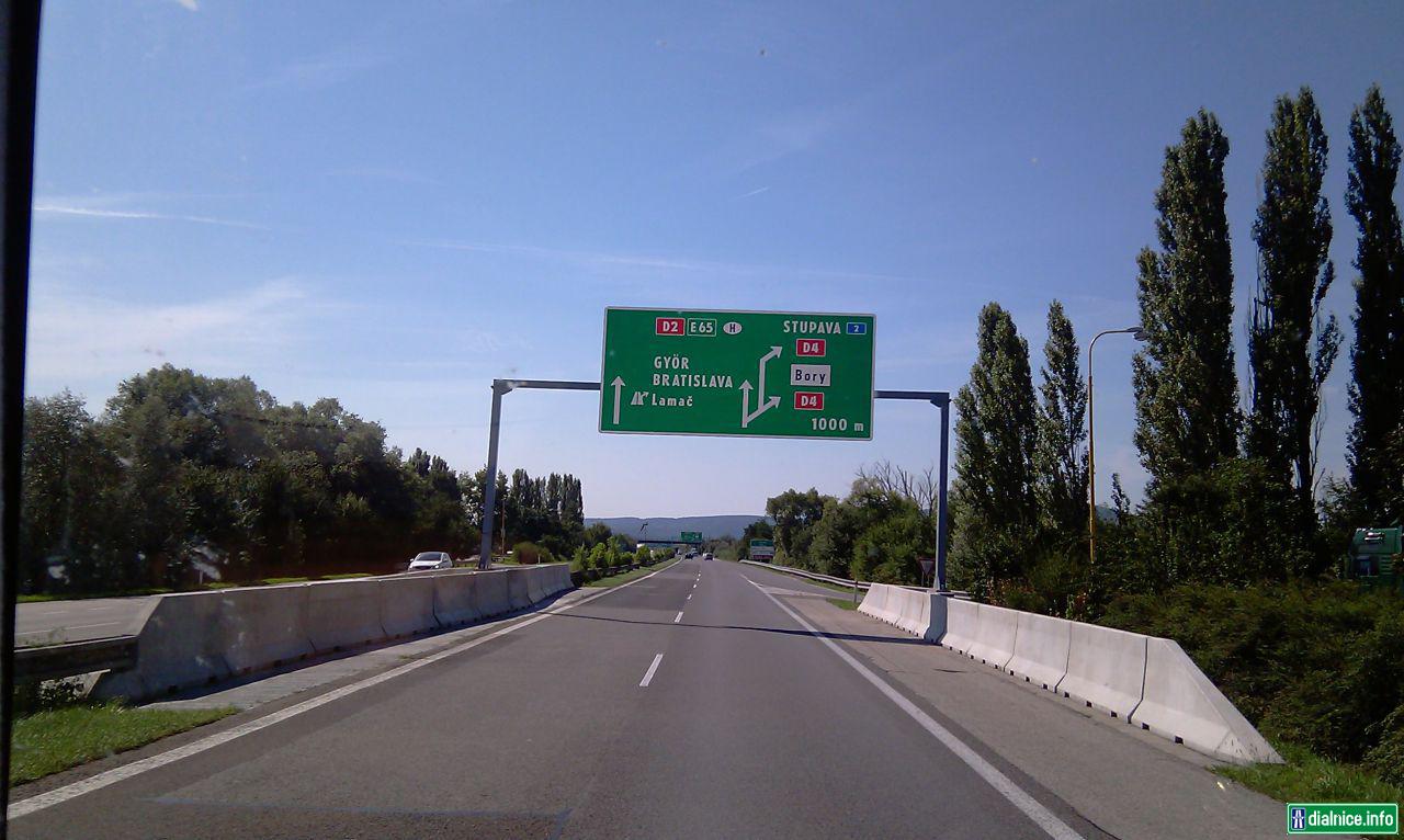 na trase D2 Kúty-Bratislava