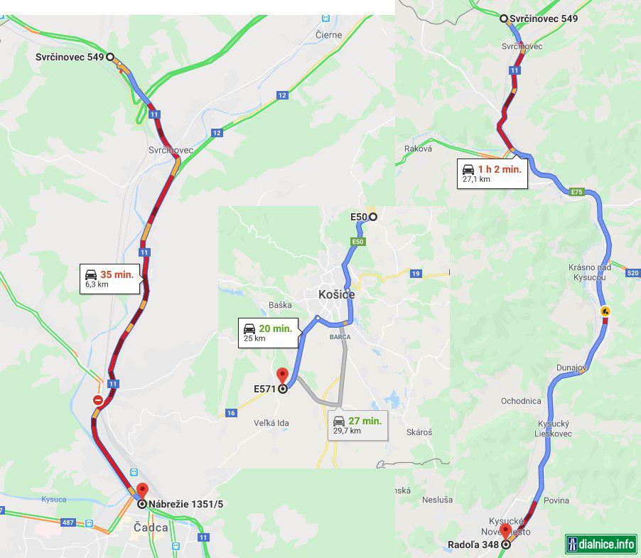 I/11 Svrcinovec-Cadca Kosice a I/11 Svrcinovec-KM 14.10.19 9:45