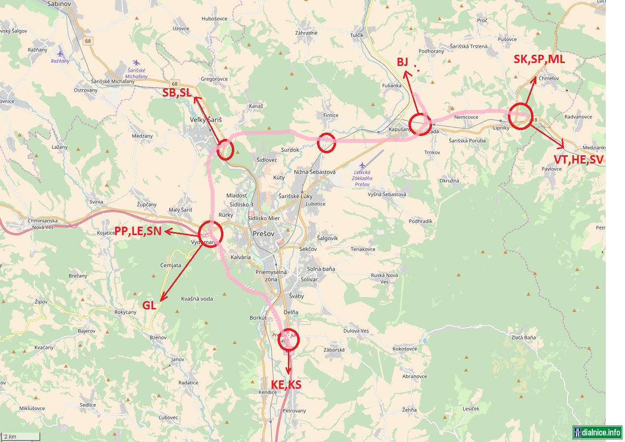 R4 Prešov - napojenie okresov