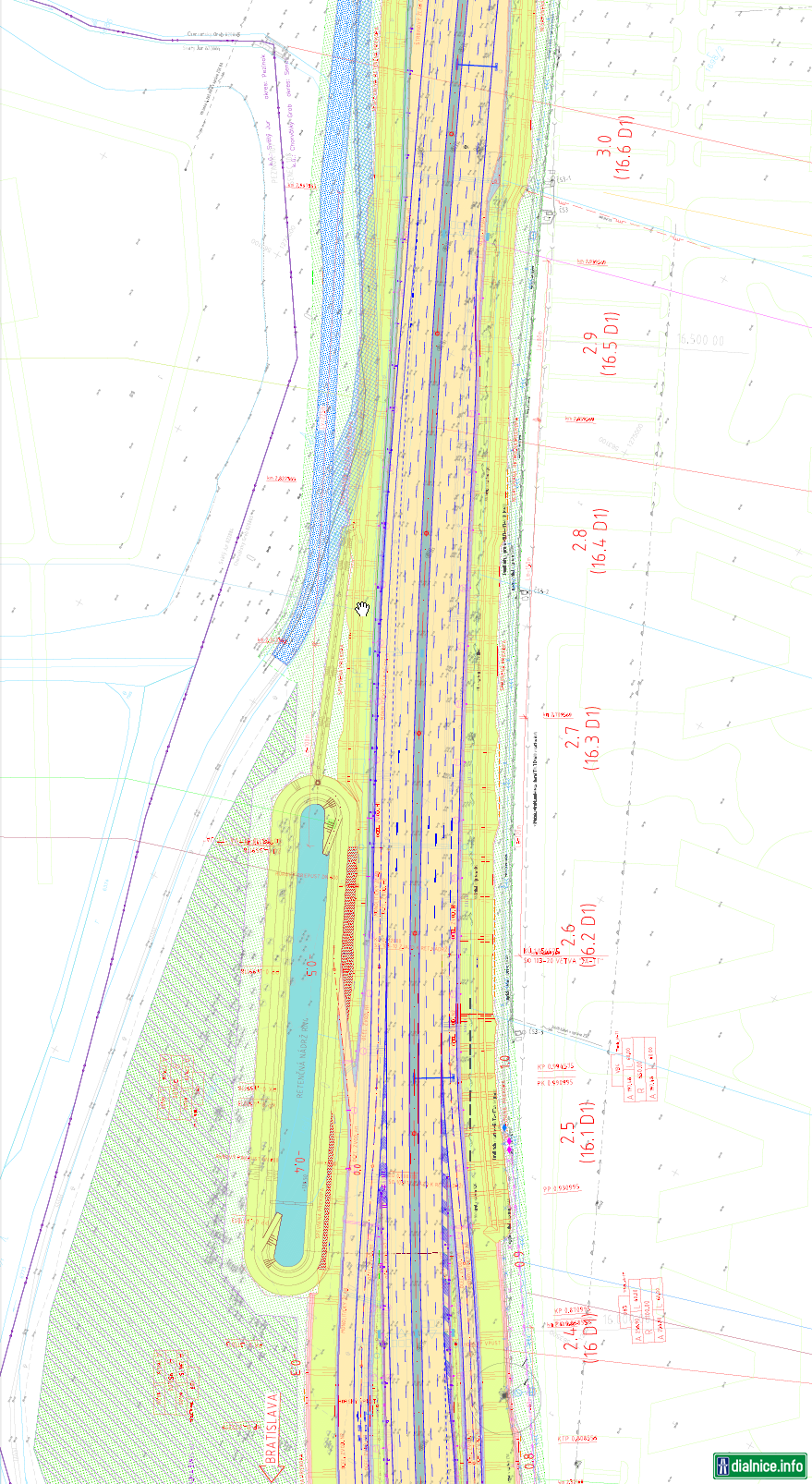 D1 Bratislava rozsirenie 6 pruh