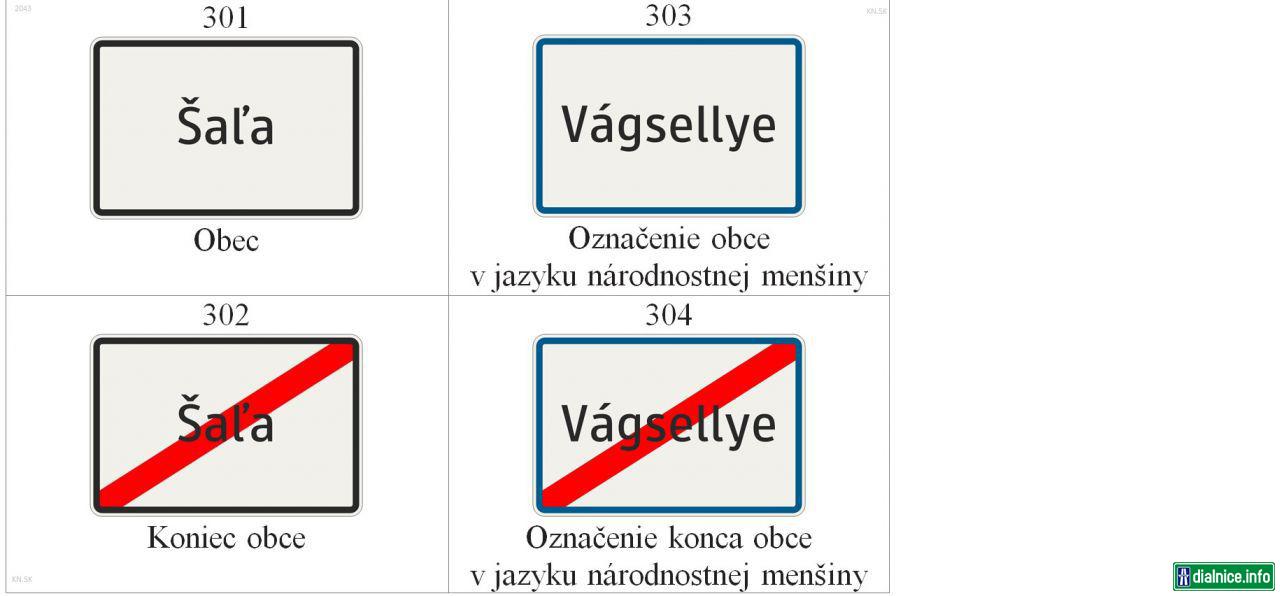 Označenie obcí stará verzia