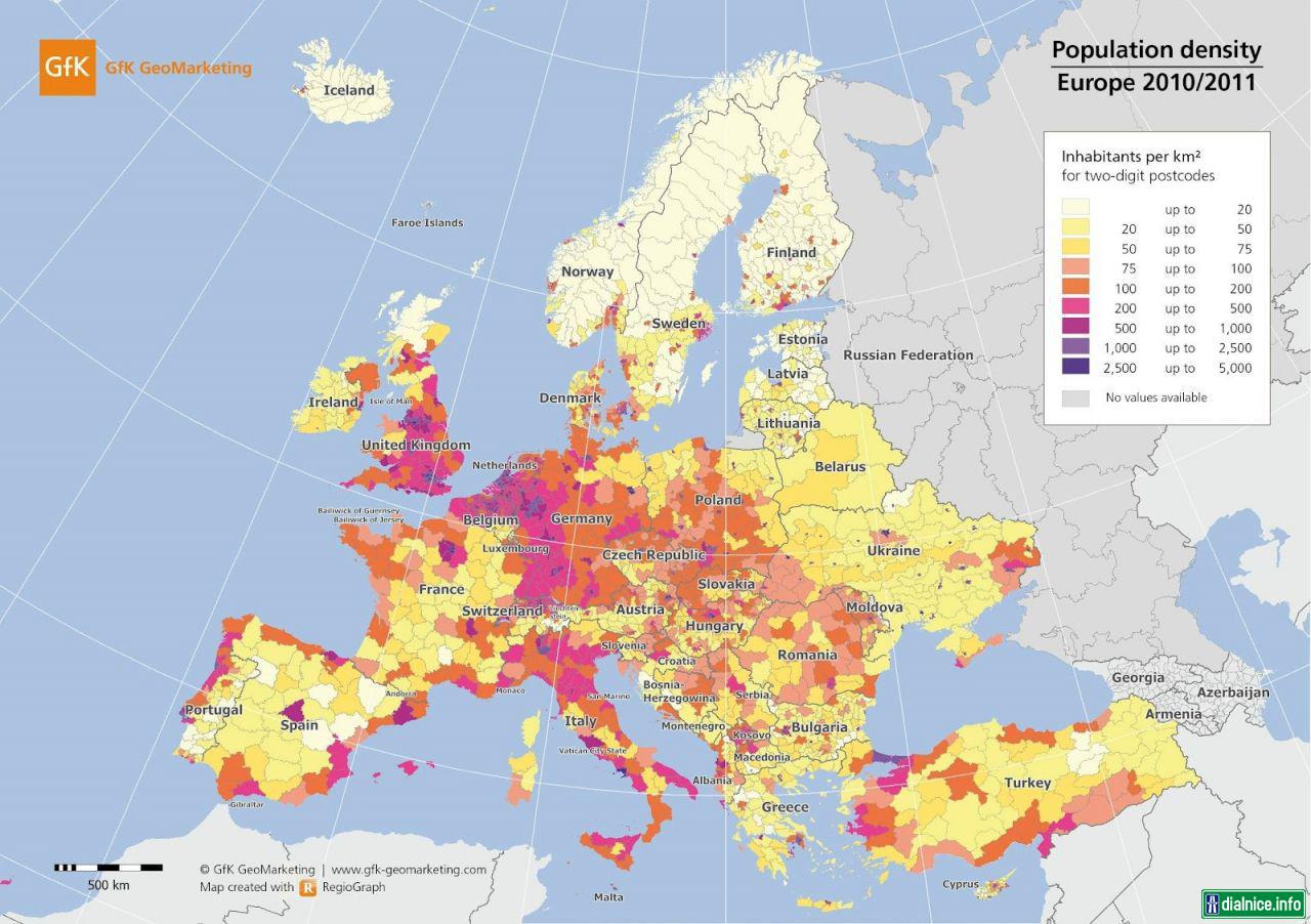 Population density Europa