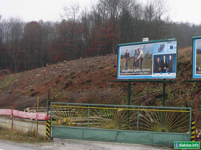 Hričovské Podhradie – Žilina-Strážov, výrub stromov