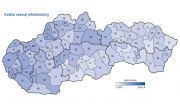 Mapka kvality cestnej infraštruktúry SR podľa prieskumu Podnikateľskej aliancie Slovenska (PAS) z projektu Konkurencieschopné regióny 21