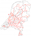 Holandsko - aktuálna mapa diaľničnej siete