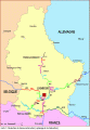 Luxembursko - mapa diaľničnej siete