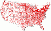 Reálny pohľad na diaľničnú sieť v USA