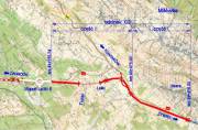 Mapka novobudovaného úseku S 69 Szare-Laliki