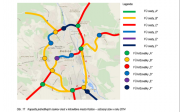 Kapacita jednotlivých úsekov ciest v Košiciach v roku 2014